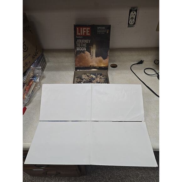 Other - Vintage 1969 LIFE Journey To The Moon 500pc Puzzle Apollo 11 NASA‎ Poster Space